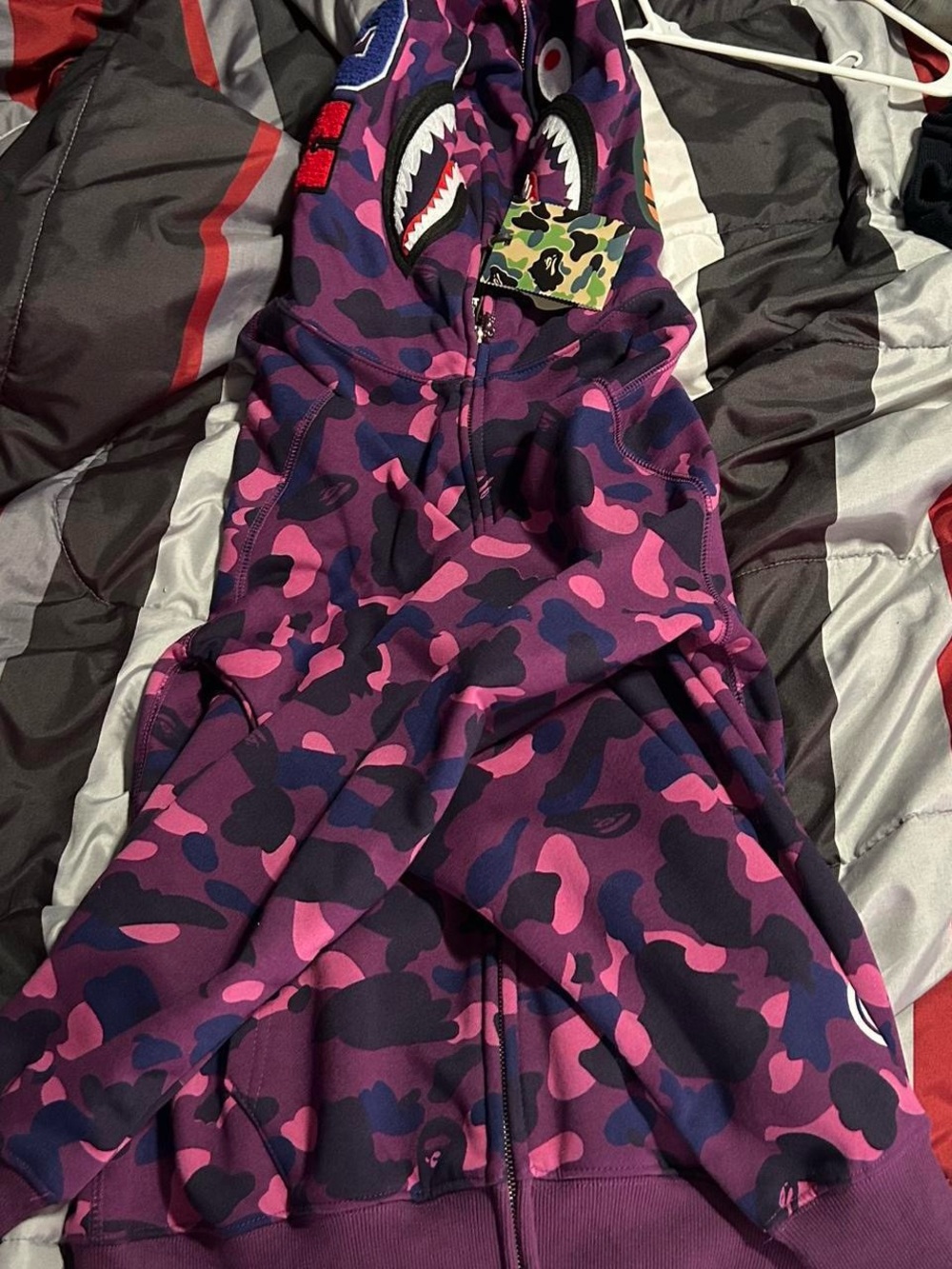 Men's Pink & Purple Camo Zip Hoodie Sweatshirt